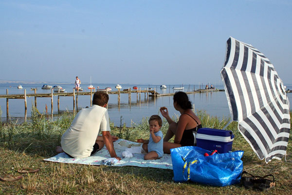 Picnic ved stranden