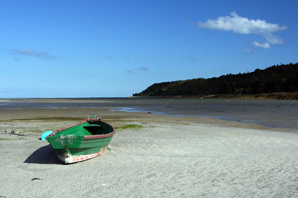 Båd på stranden