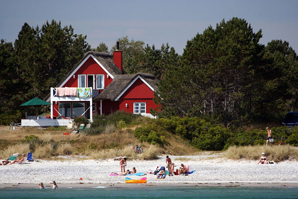 Stranden med badende