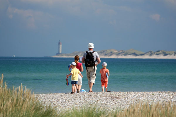 Leg på stranden