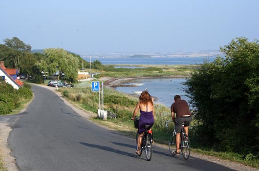 Cyklende til stranden