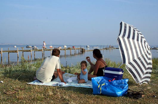 Picnic ved stranden
