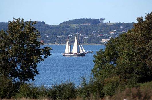 Udsigt fra stranden