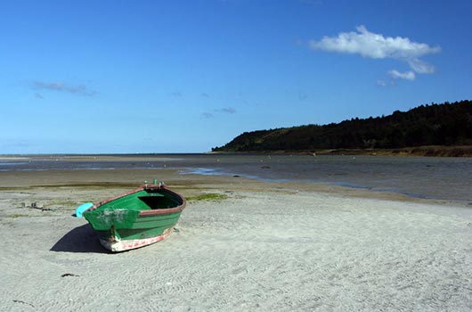 Båd på stranden