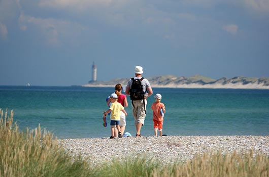 Leg på stranden