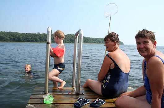 Aktivitet på badebroen