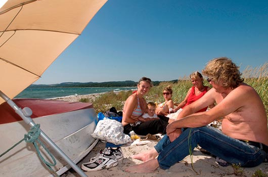 Afslapning på stranden