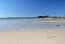 Udsigt langs stranden