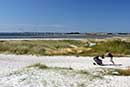 Udsigt langs stranden