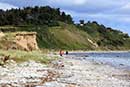 Udsigt langs stranden