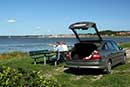 Picnic ved stranden