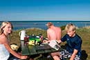 Picnic ved stranden